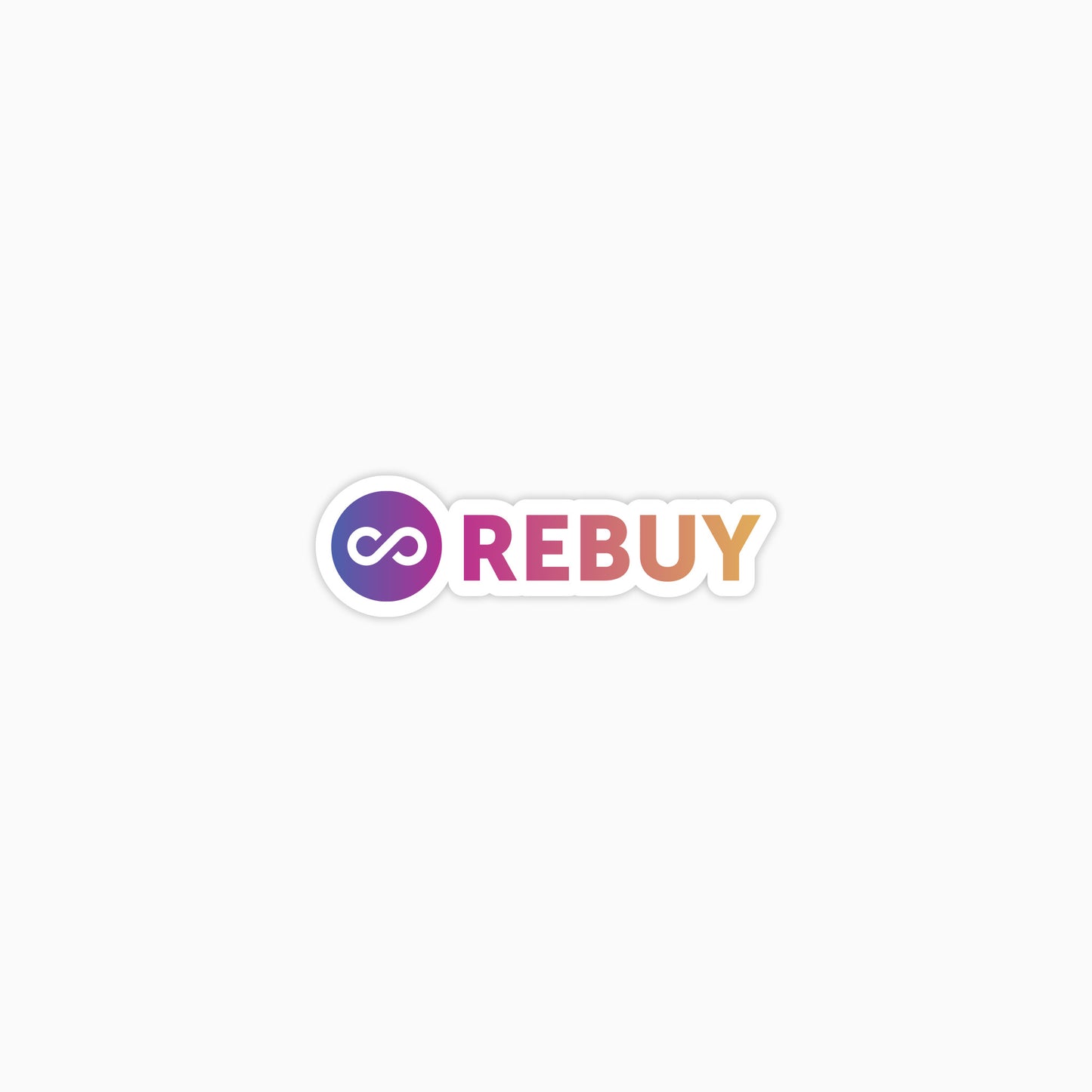 Rebuy logo as die cut sticker