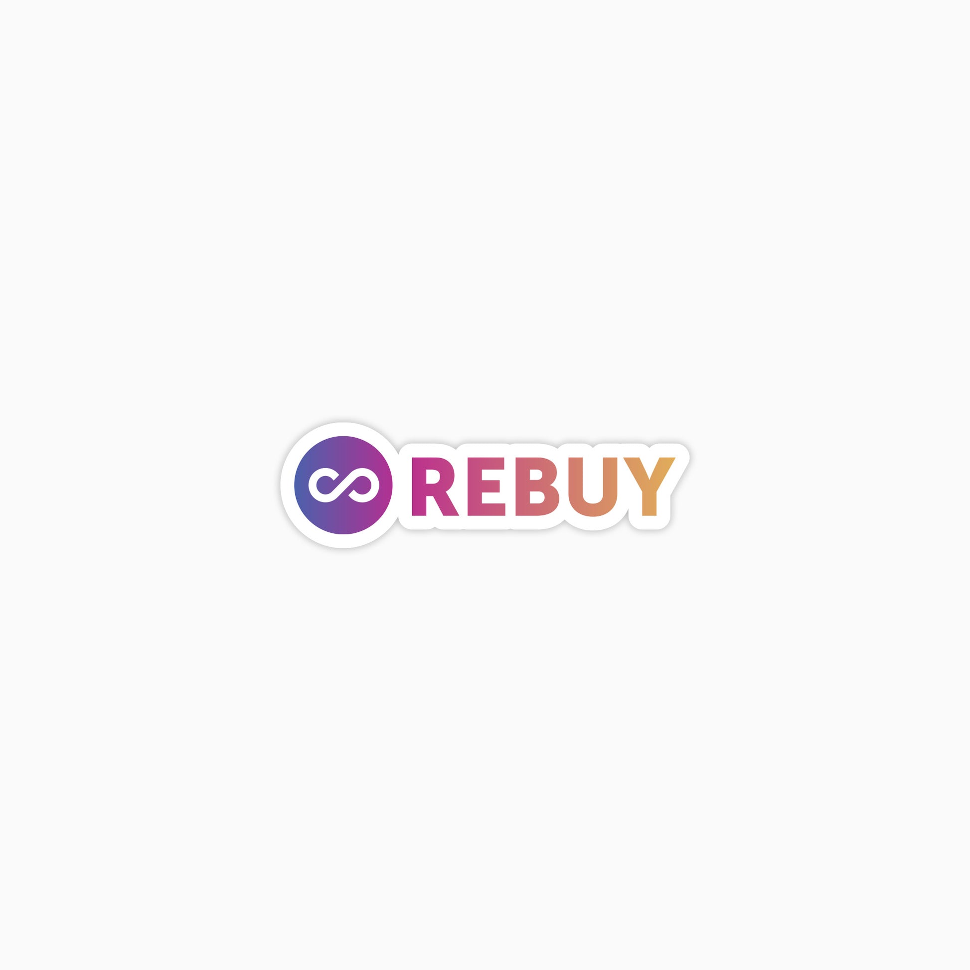 Rebuy logo as die cut sticker