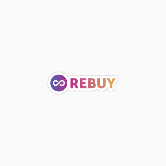 Rebuy logo as die cut sticker